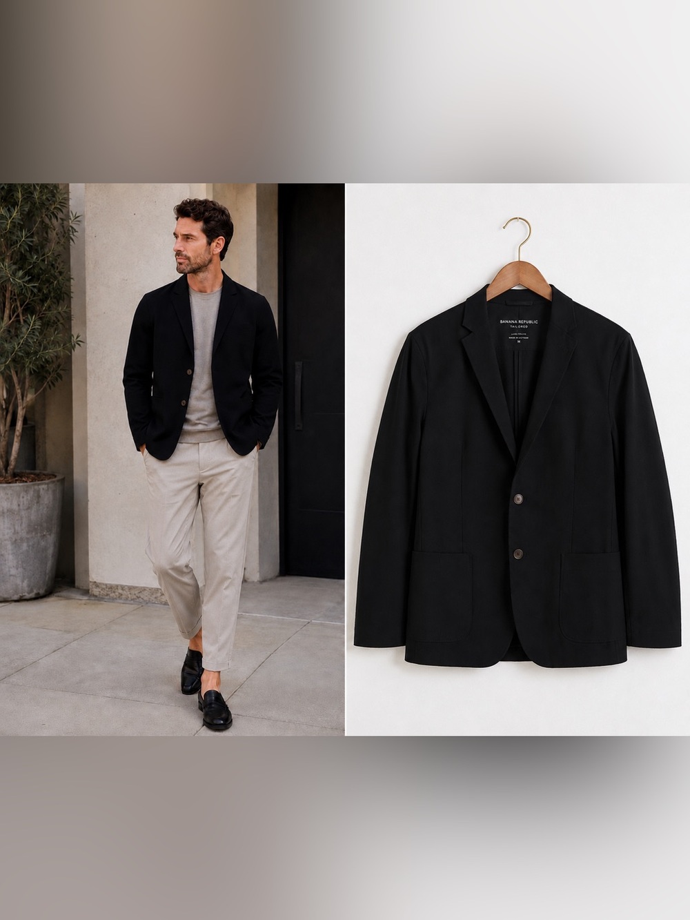 Mack Weldon ACE Blazer True Black French Terry Jacket Size L NWOT